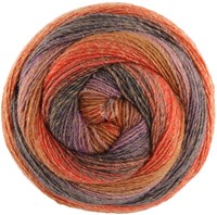 Lana Grossa Gomitolo Gala 4026 Antikviolett/Graubraun/Rost/Orange/Ocker-Gelb