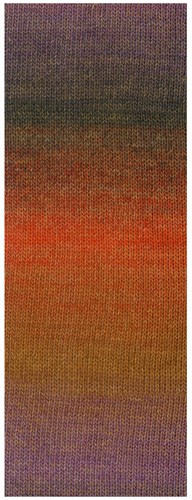 Lana Grossa Gomitolo Gala 4026 Antikviolett/Graubraun/Rost/Orange/Ocker-Gelb-2