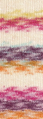 Lana Grossa Gomitolo Hippie 3031 Orange/Brombeer/Helltrkis/Pink/Natur/Limette-2