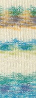 Lana Grossa Gomitolo Hippie 3033 Blaulila/Trkis/Natur/Moosgrn/Ocker/Dunkelgrau/Lindgrn-2