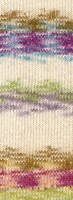 Lana Grossa Gomitolo Hippie 3034 Lindgrn/Natur/Umbra/Hellpetrol/Brombeer/Fuchsia/Gelb-2