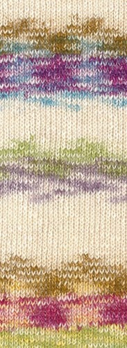 Lana Grossa Gomitolo Hippie 3034 Lindgrn/Natur/Umbra/Hellpetrol/Brombeer/Fuchsia/Gelb-2