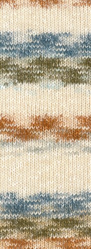 Lana Grossa Gomitolo Hippie 3038 Blaugrau/Umbra/Nougat/Rosabeige/Natur-2