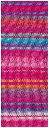 Lana Grossa Gomitolo Magico 3028 Fuchsia/Pink/Grauviolett/Ecru/Graublau/Orange/Türkis/Himmelblau/Rosa-2
