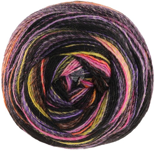 Lana Grossa Gomitolo Magico 3030 Anthrazit/Orange/Lila/Pink/Schwarz/Gelb/Dunkelgrau/Gelbgrün/Lachs