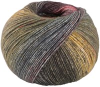 Lana Grossa Gomitolo Mambo 2032 Umbra/Dunkelgrau/Brombeer/Nelkenrosa/Senfgelb/Moosgrn/Orange-2