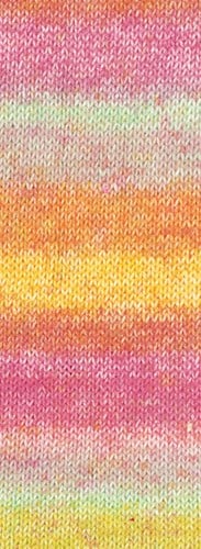 Lana Grossa Gomitolo Mambo 2033 Grn-/Hellgelb/Orange/Pink/Pastelltrkis/Mandarin/Mint-3