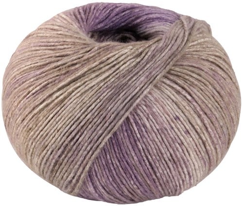 Lana Grossa Gomitolo Mambo 2034 Lila/Graubeige/Rohwei/Taupe/Vanille/Sandbeige