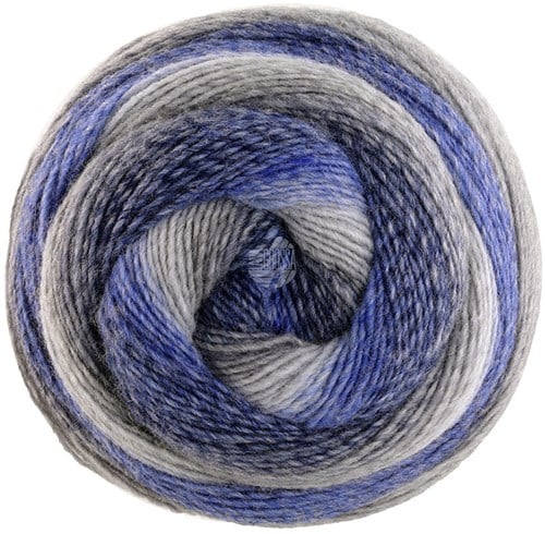 Lana Grossa Gomitolo Versione 455 Jeans/Royal/Graublau/Hell-/Mittel-/Dunkelgrau/Schwarzblau