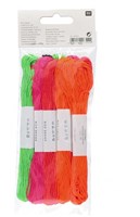 Rico Sticktwist Stickgarnpaket 8m 005 Neon-3