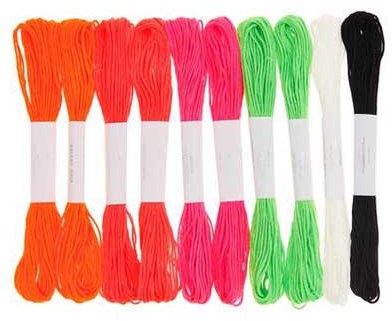 Rico Sticktwist Stickgarnpaket 8m 005 Neon-2