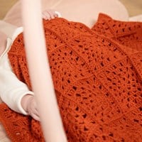 Granny Square Babydecke Wiege Unicolor Häkelpaket-3