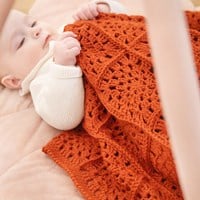 Granny Square Babydeken Uni colour