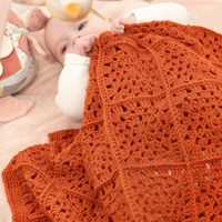 Granny Square Babydeken Uni colour