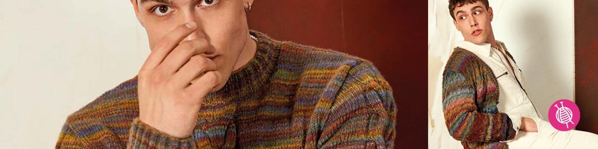 Stricken Sie jetzt coole, bequeme Herrenkleidung mit &apos;Lang Yarns Punto 44 Men&apos;