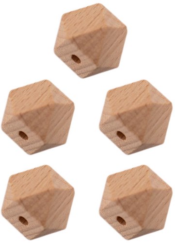 Durable Holz Hexagonperlen 5 Stück 20mm