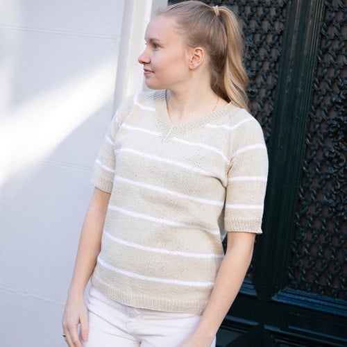Strickpaket Sommertop mit V-Ausschnitt
