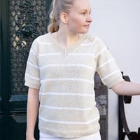 Strickpaket Sommertop mit V-Ausschnitt-3