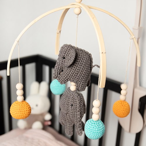 Elefanten-Mobile – Go Handmade Sensory Kit Häkelpaket