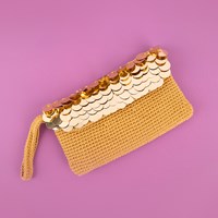 Pailletten Clutch Häkelpaket
