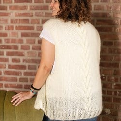 Strickanleitung Kurze Jacke ohne Ärmel Elegant