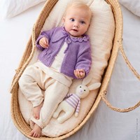 Elastico Babyjacke Strickpaket 68/74 Lilac Purple-2