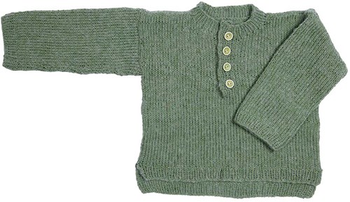 Ecopuno Kinderpullover Strickpaket 92/98 Light Green