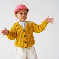 Cool Wool Strickjacke Strickpaket 134/140 Golden Yellow