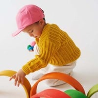 Cool Wool Strickjacke Strickpaket 134/140 Golden Yellow-3