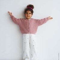 Alta Moda Cotolana Strickjacke Strickpaket 104/110 Old Pink