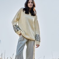 Cool Merino Big Jacquard Pullover Strickpaket 36/38