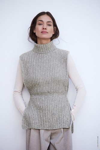 lana grossa lookbook 15 wolplein.nl grijs trui