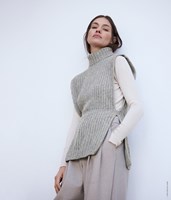 Lana Grossa Cool Merino Wrap Cardigan Strickpaket Größe 48/50-2