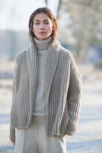 Lana Grossa Cool Merino Big Strickjacken Strickpaket Größe 36/38