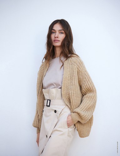 Lana Grossa Cool Merino Strickjacke Strickpaket Größe 36/38-2