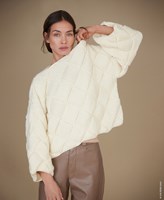 lana grossa lookbook 15 wolplein.nl witte trui dames