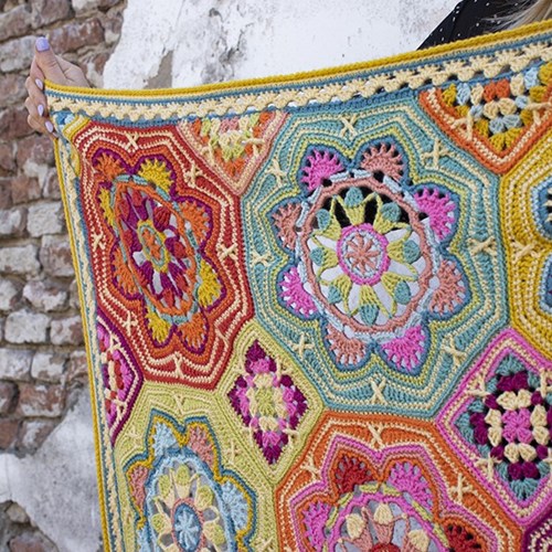 Persian Tiles Janie Crow Eastern Jewels Decke Häkelpaket-3