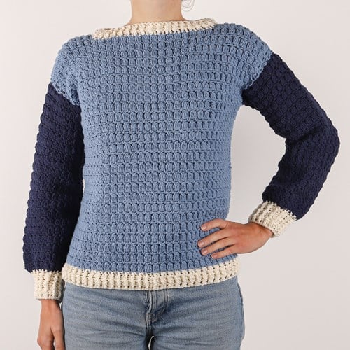 Yarn and Colors Colorblock Sweater Häkelanleitung-2