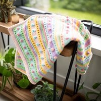 Striped Dot Babydecke Häkelpaket-2
