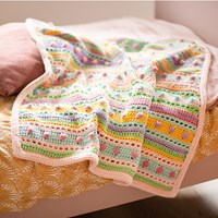 Striped Dot Babydecke Häkelpaket