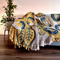 Floral Blooms Blanket - The Queen of Loops Garn- und Hkelpaket