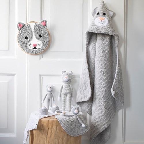 Wollplatz Kuscheltier Katze XL Häkelpaket-3