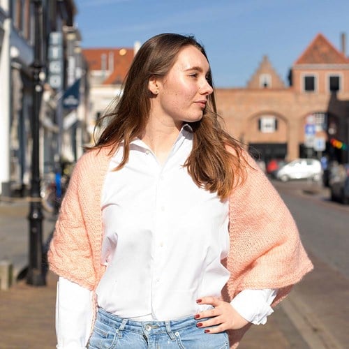 Bea's Asymmetrische Kabelsjaal Breipakket