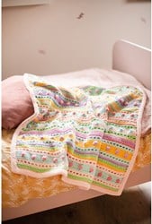 Häkelanleitung Striped Dot Babydecke