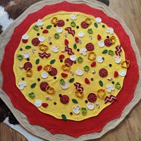 Häkelanleitung Pizza Decke