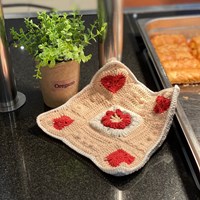 Häkelanleitung Blumen Topflappen