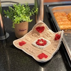 Häkelanleitung Blumen Topflappen