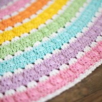 Runder Teppich Skye Häkelpaket 1 Rainbow Dots-2