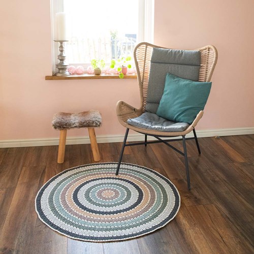 Runder Teppich Skye Häkelpaket 2 Natural Dots-3