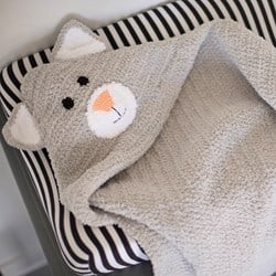 Wollplatz Babydecke Katze Häkelpaket